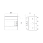 ABB Mistral 8 Module Din Rail Meter Enclosure - Image 2