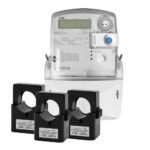 Iskra MT174-CT-MID Three Phase Digital Multi Tariff kWh Meter with 3 x T24 Current Transformers bundle