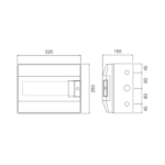 ABB Mistral 12 Module Din Rail Meter Enclosure - Image 2
